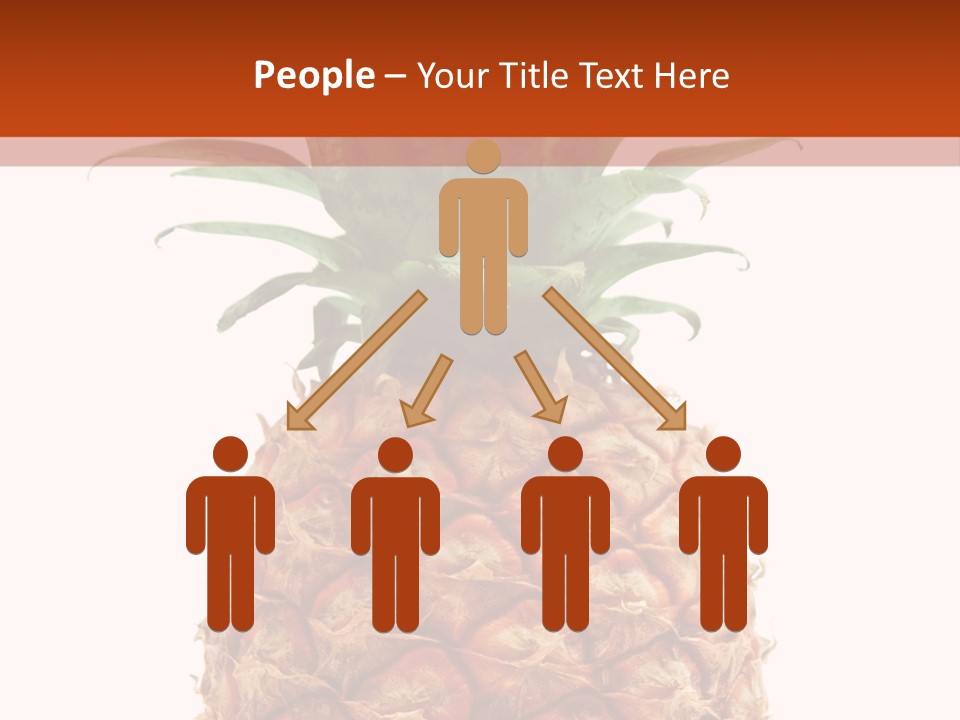 A Pineapple On A White And Orange Background PowerPoint Template