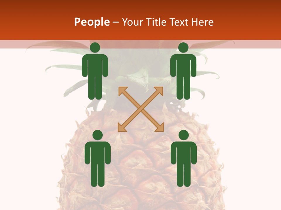 A Pineapple On A White And Orange Background PowerPoint Template