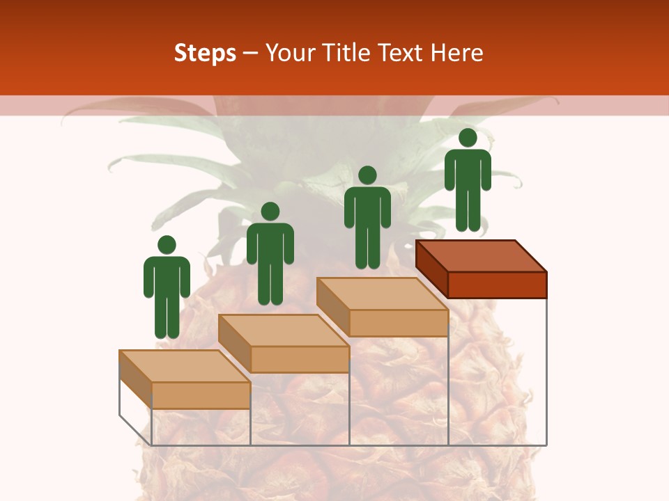 A Pineapple On A White And Orange Background PowerPoint Template