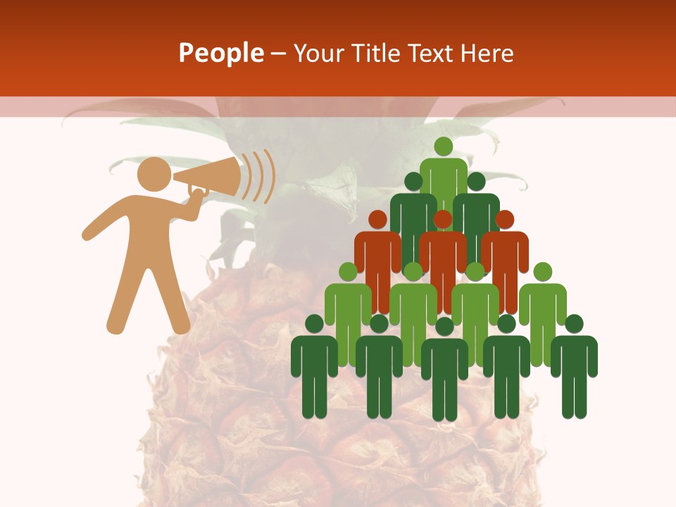 A Pineapple On A White And Orange Background PowerPoint Template