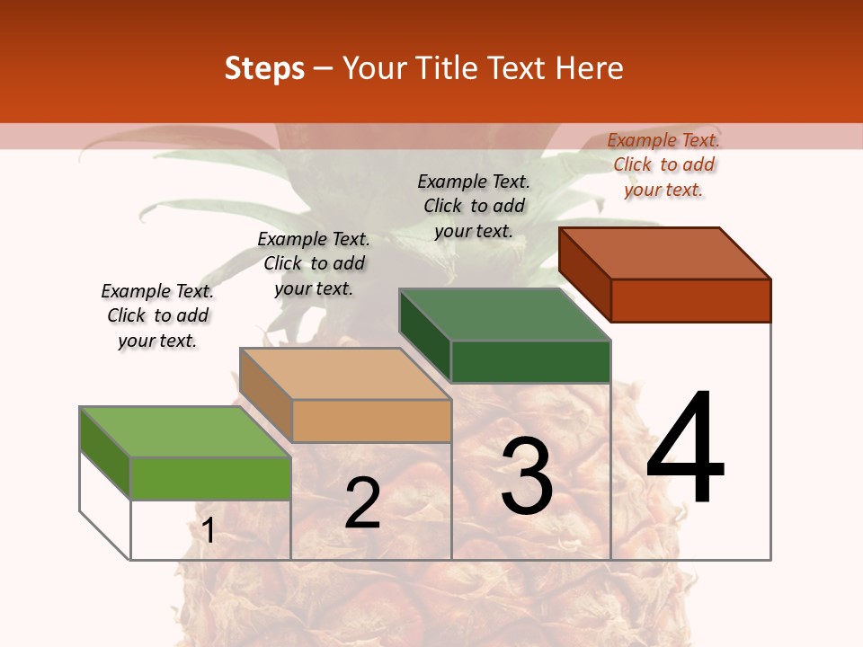 A Pineapple On A White And Orange Background PowerPoint Template