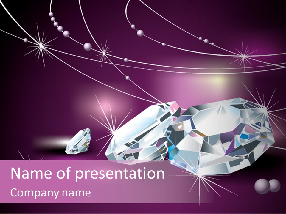 Diamond Glass Treasure PowerPoint Template