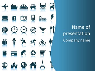 Camera Cart Icon PowerPoint Template