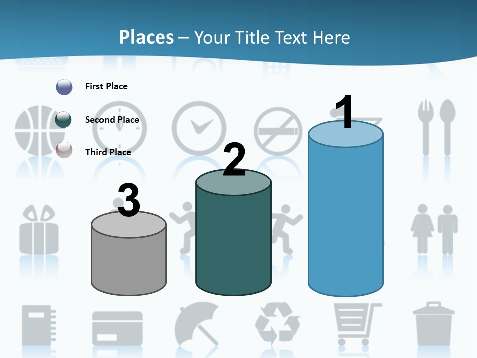 Camera Cart Icon PowerPoint Template