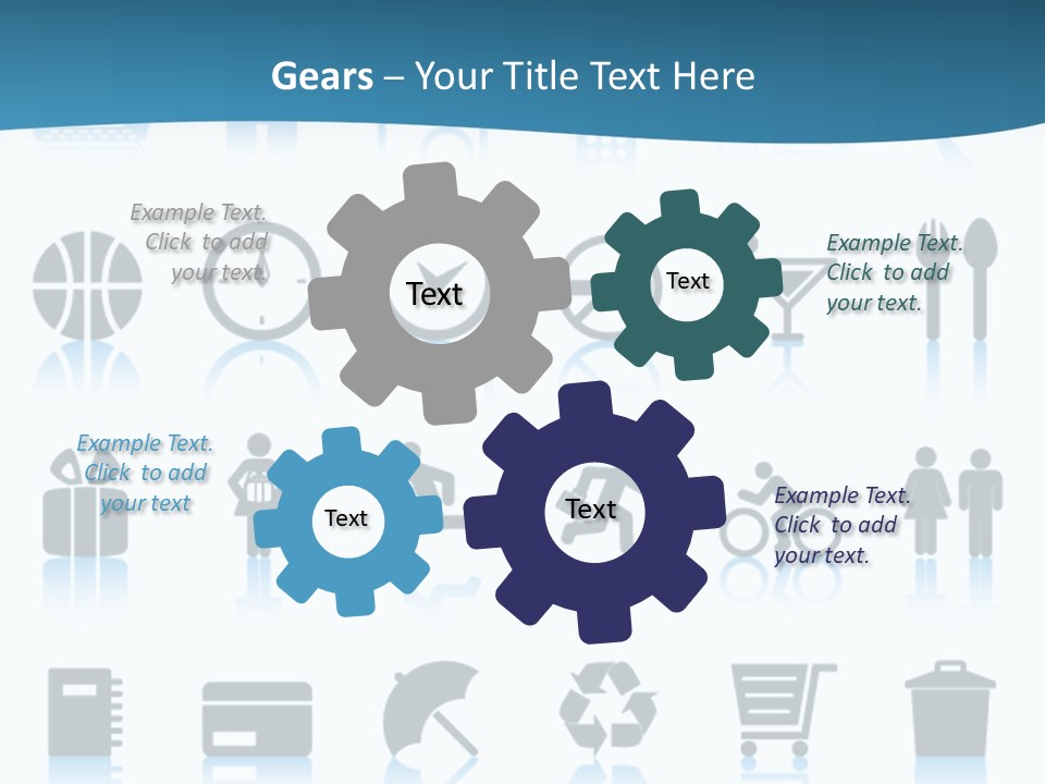 Camera Cart Icon PowerPoint Template