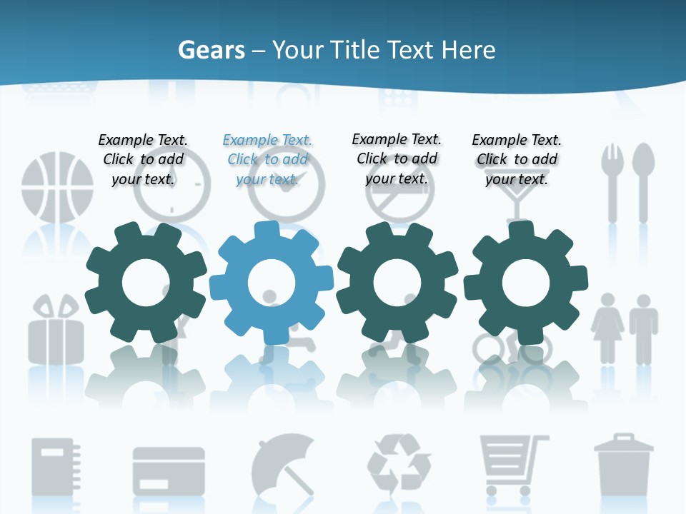Camera Cart Icon PowerPoint Template