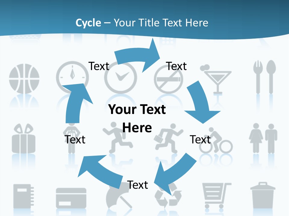 Camera Cart Icon PowerPoint Template