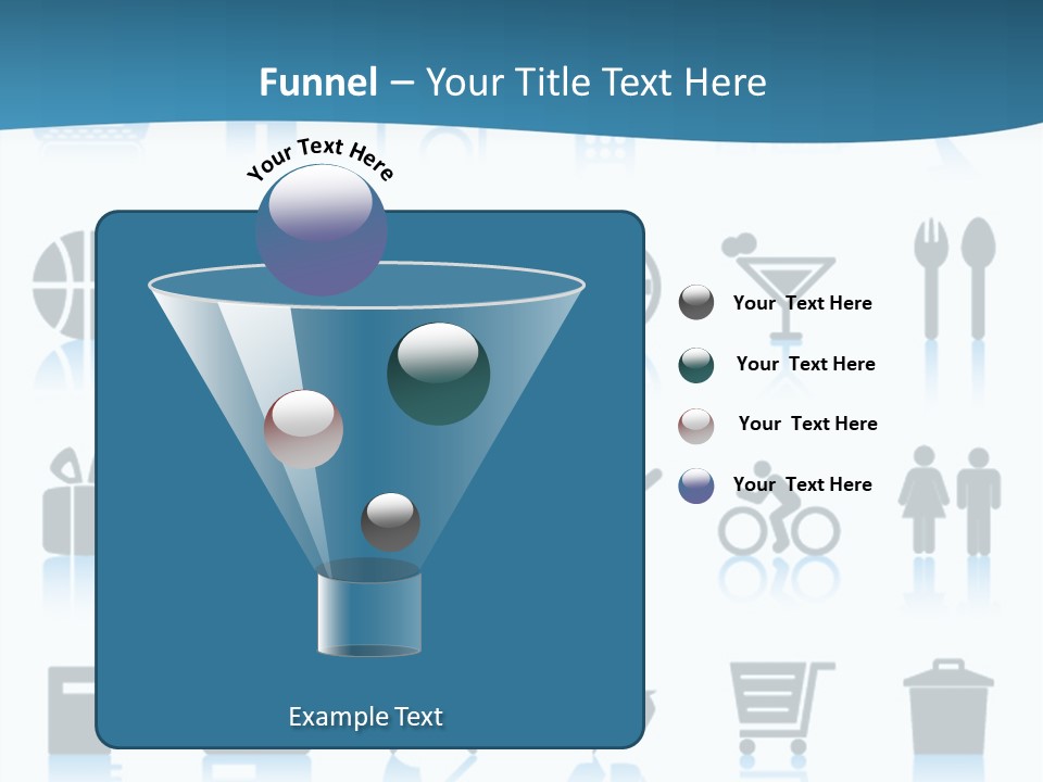 Camera Cart Icon PowerPoint Template