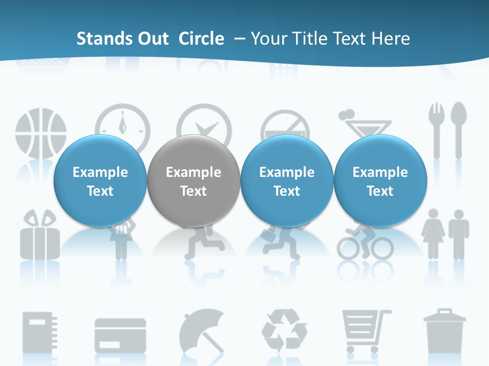 Camera Cart Icon PowerPoint Template