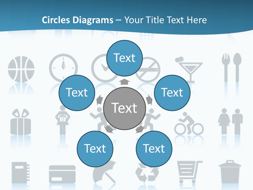 Camera Cart Icon PowerPoint Template