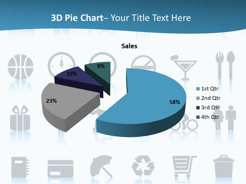 Camera Cart Icon PowerPoint Template