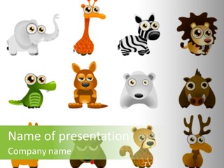 Black Animal Drawing PowerPoint Template