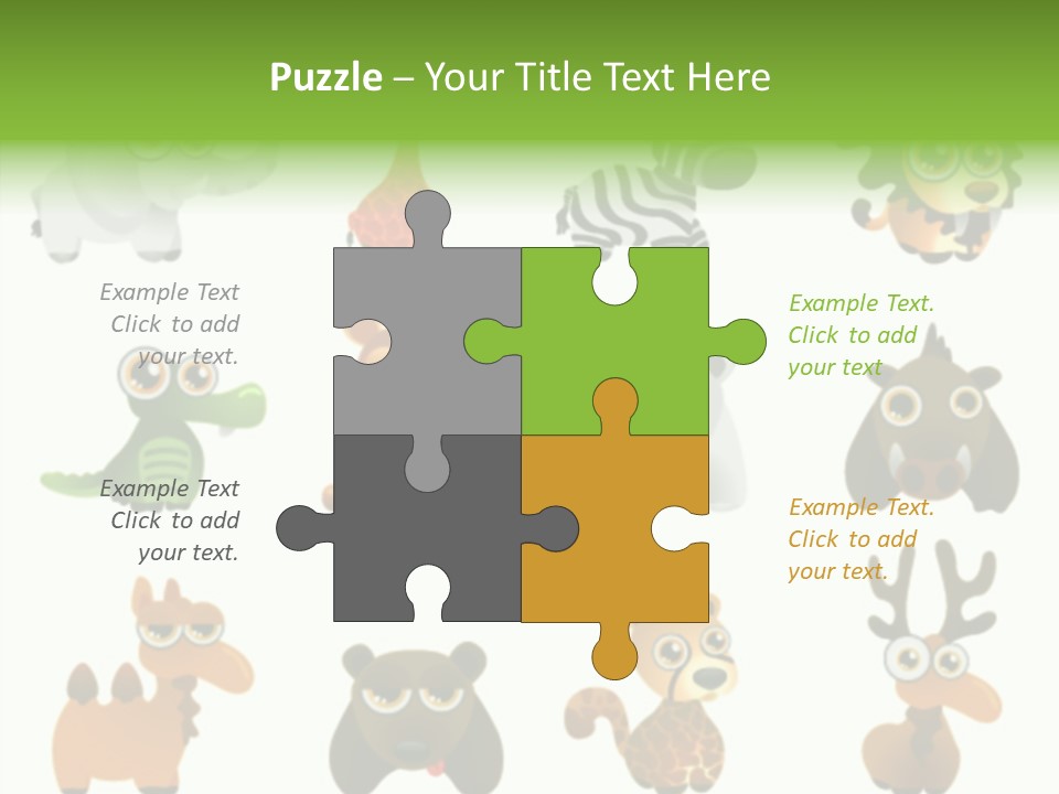 Black Animal Drawing PowerPoint Template