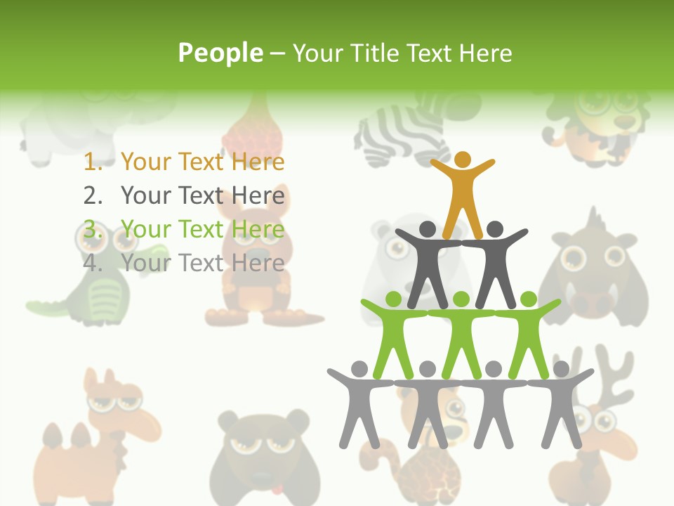 Black Animal Drawing PowerPoint Template