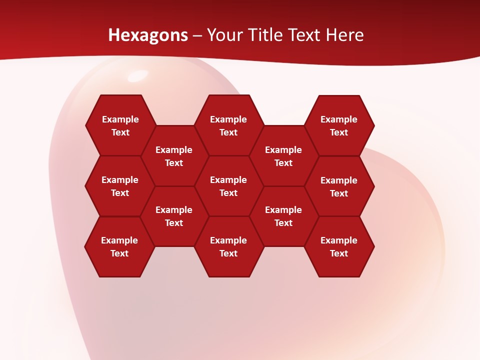 Two Red Hearts On A White And Red Background PowerPoint Template