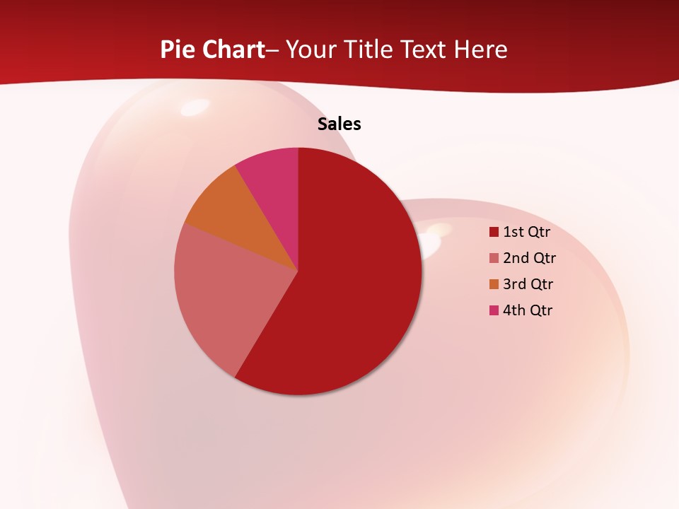 Two Red Hearts On A White And Red Background PowerPoint Template