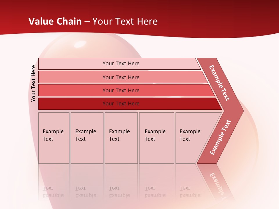 Two Red Hearts On A White And Red Background PowerPoint Template