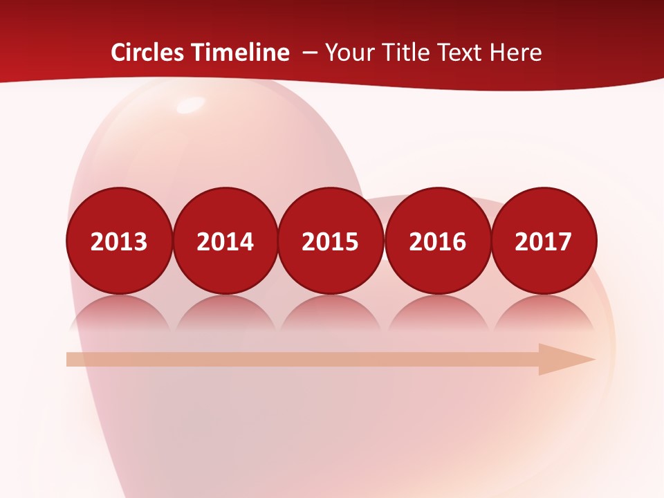 Two Red Hearts On A White And Red Background PowerPoint Template