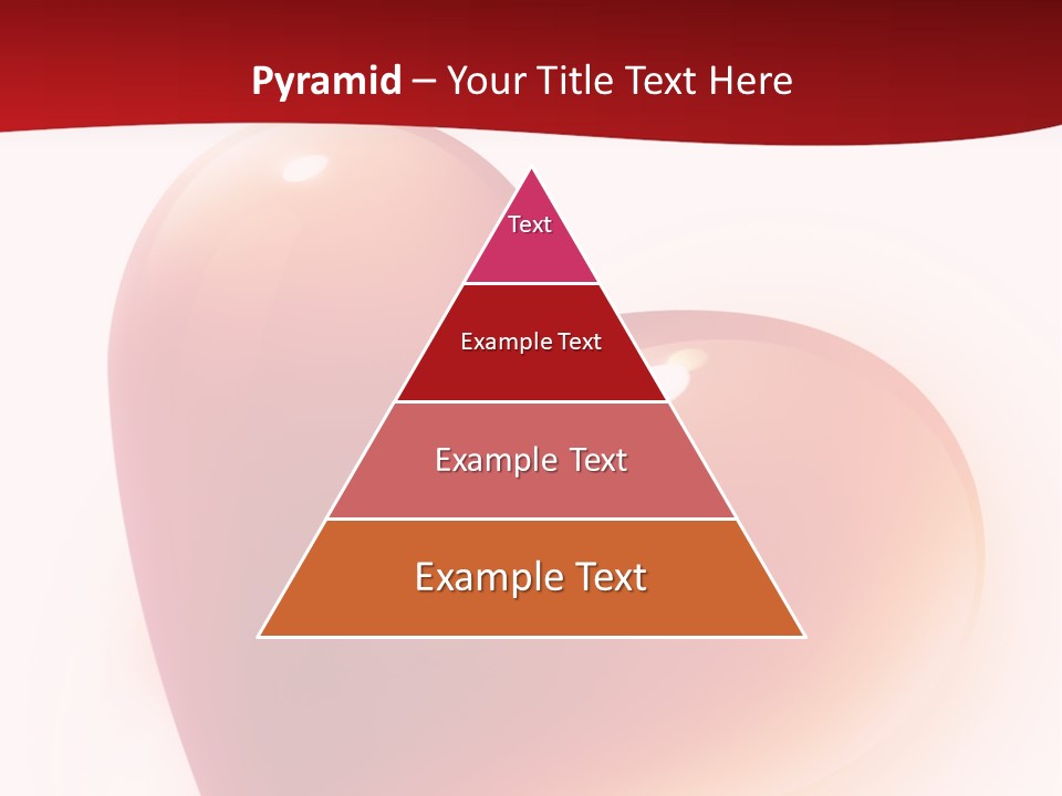 Two Red Hearts On A White And Red Background PowerPoint Template