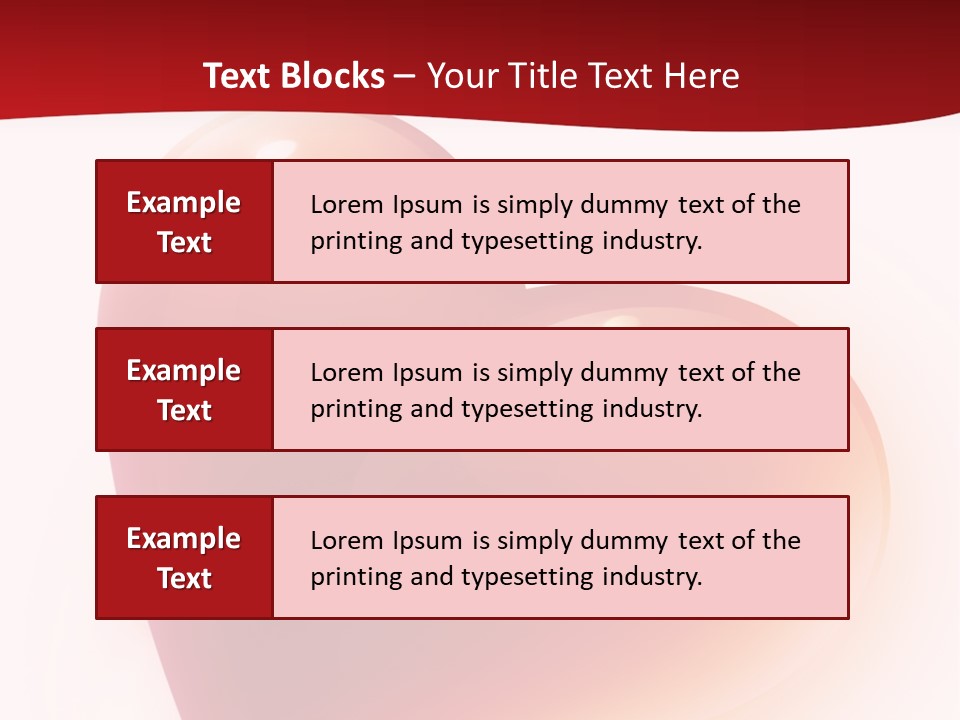 Two Red Hearts On A White And Red Background PowerPoint Template