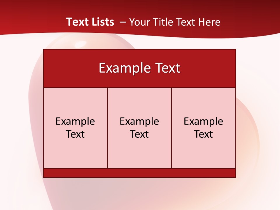 Two Red Hearts On A White And Red Background PowerPoint Template