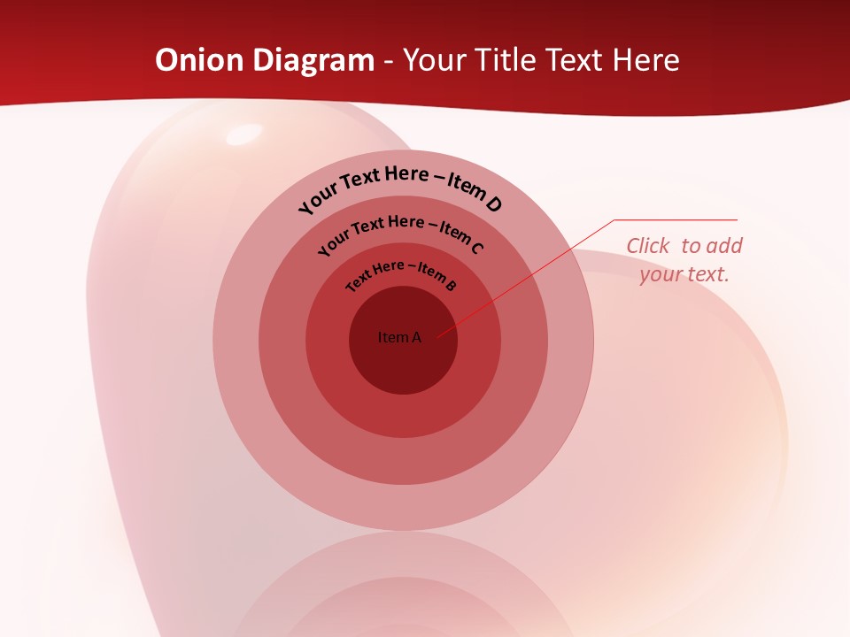 Two Red Hearts On A White And Red Background PowerPoint Template