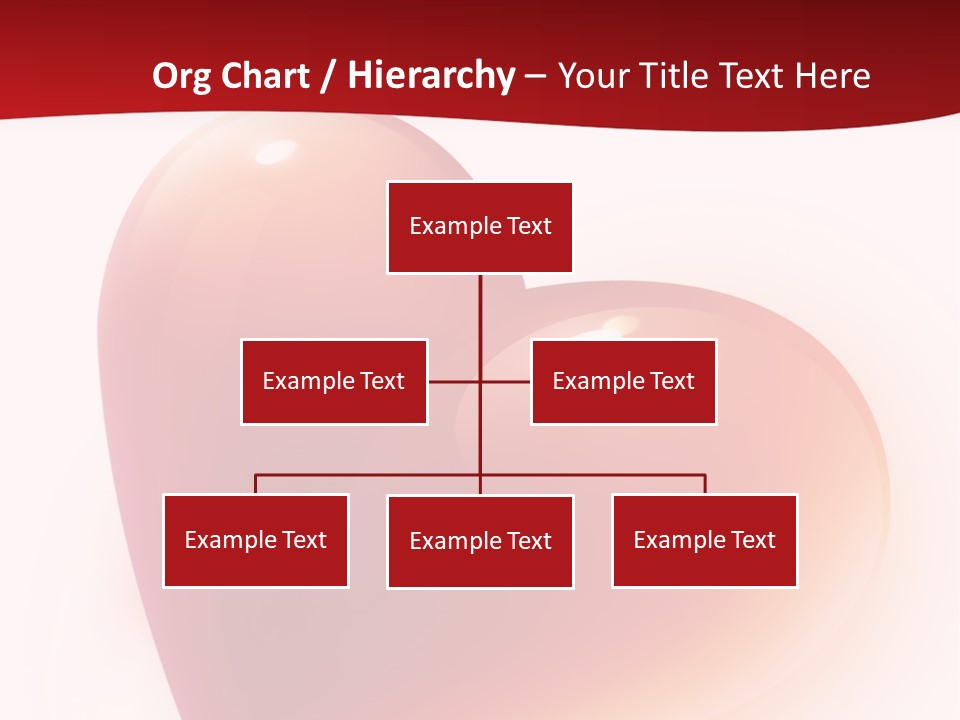 Two Red Hearts On A White And Red Background PowerPoint Template