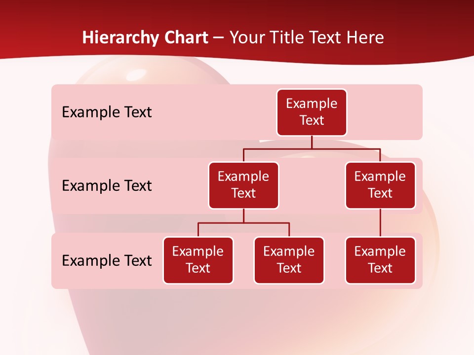 Two Red Hearts On A White And Red Background PowerPoint Template