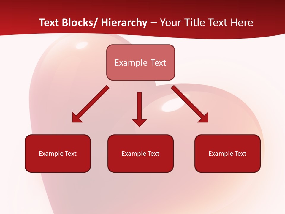 Two Red Hearts On A White And Red Background PowerPoint Template