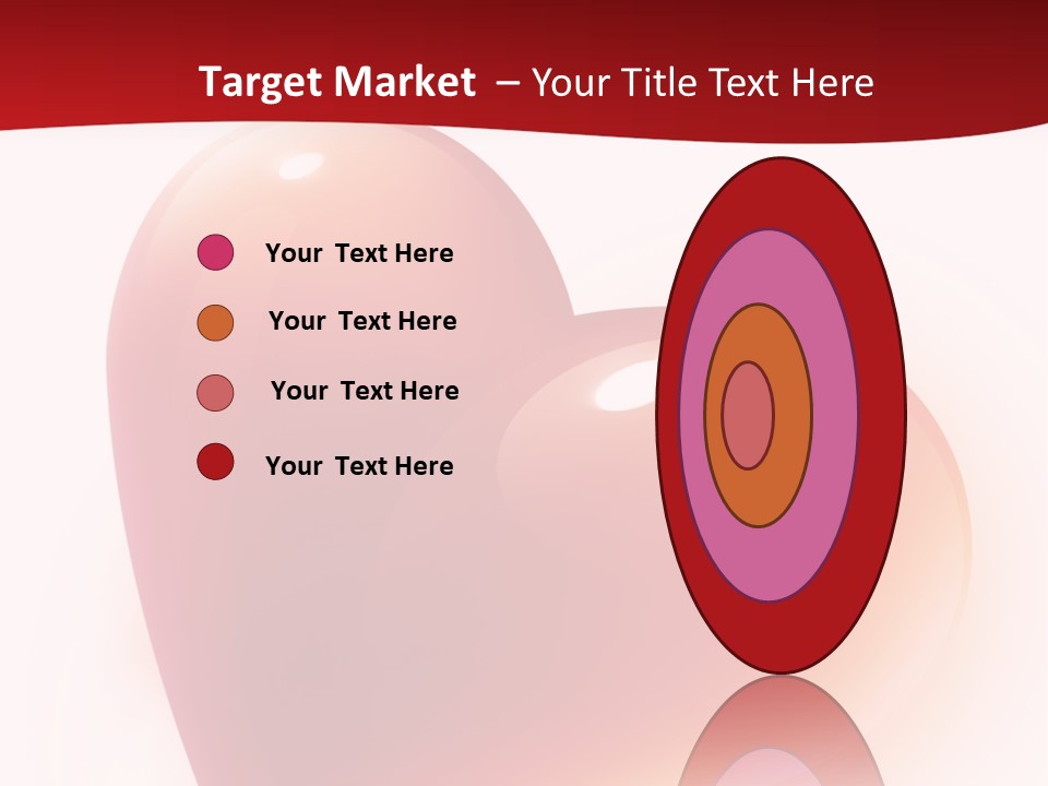 Two Red Hearts On A White And Red Background PowerPoint Template