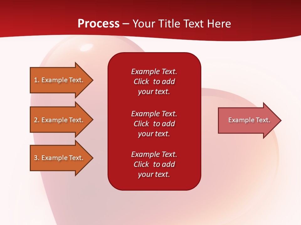 Two Red Hearts On A White And Red Background PowerPoint Template
