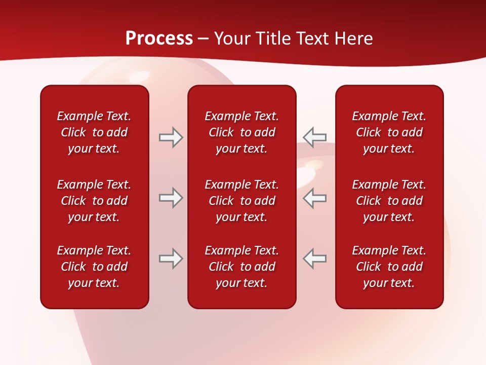 Two Red Hearts On A White And Red Background PowerPoint Template