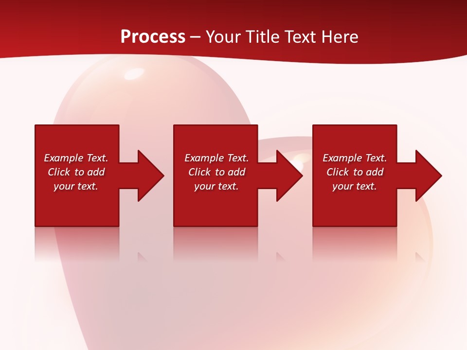 Two Red Hearts On A White And Red Background PowerPoint Template