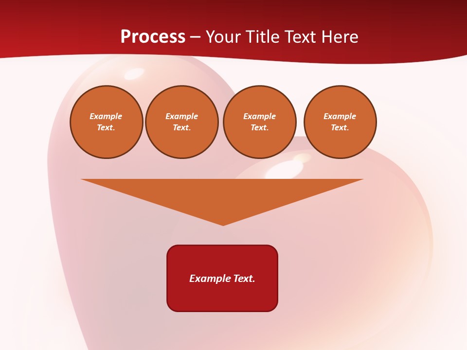 Two Red Hearts On A White And Red Background PowerPoint Template