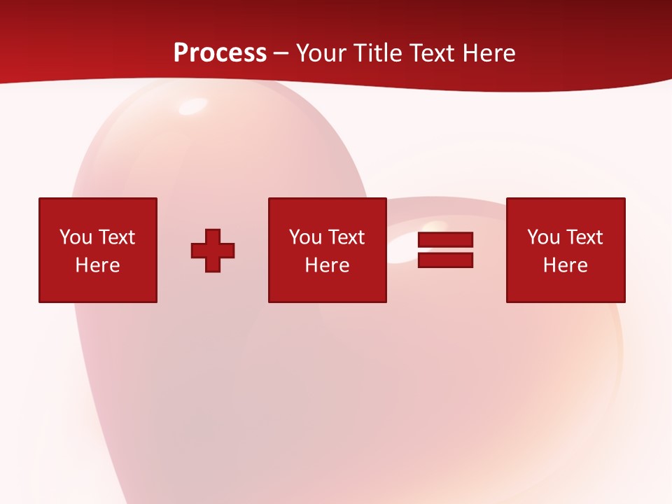 Two Red Hearts On A White And Red Background PowerPoint Template