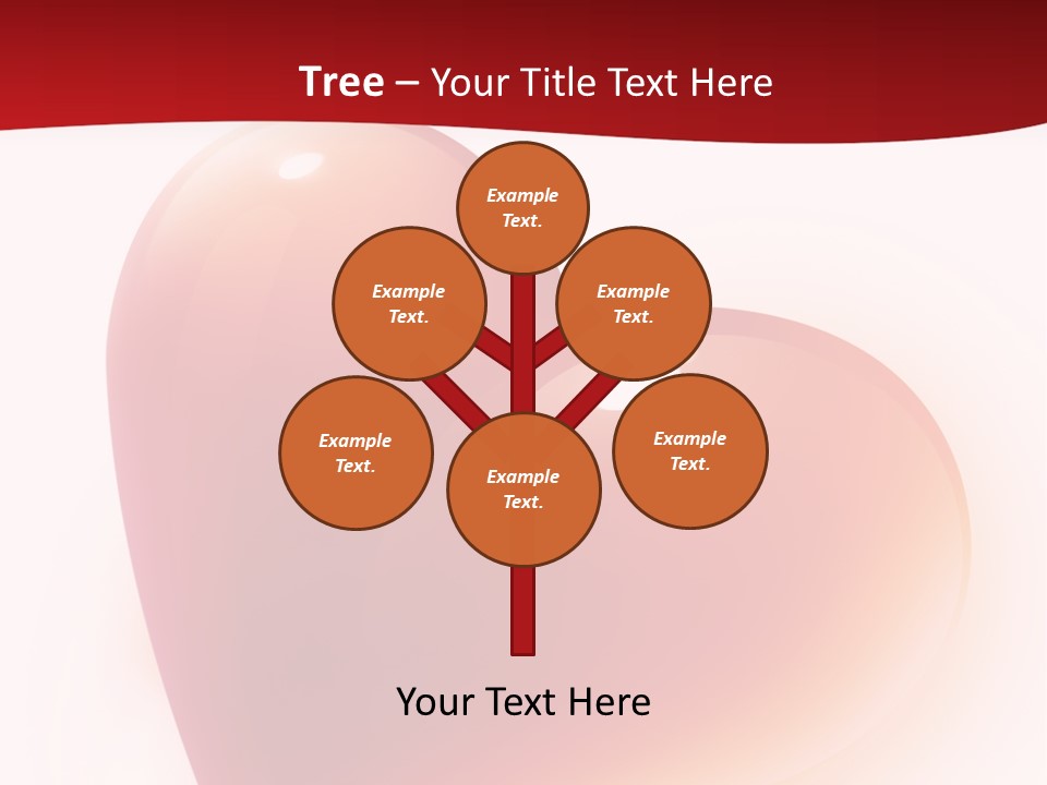 Two Red Hearts On A White And Red Background PowerPoint Template