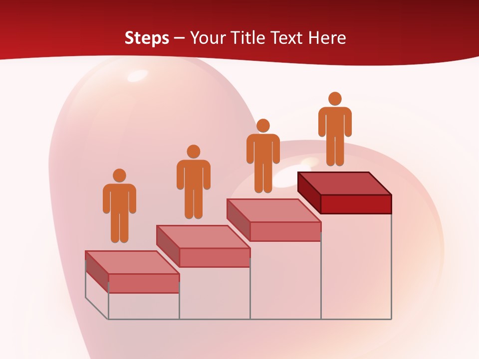 Two Red Hearts On A White And Red Background PowerPoint Template