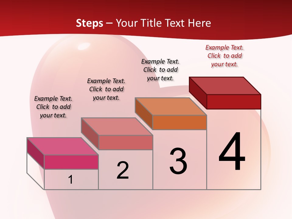 Two Red Hearts On A White And Red Background PowerPoint Template