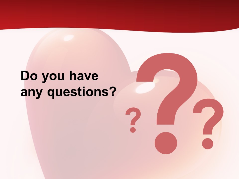 Two Red Hearts On A White And Red Background PowerPoint Template