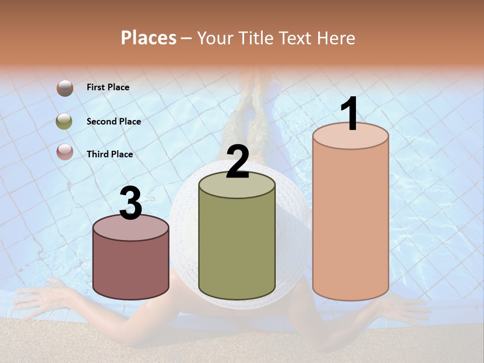 A Woman In A Hat Laying On The Side Of A Swimming Pool PowerPoint Template