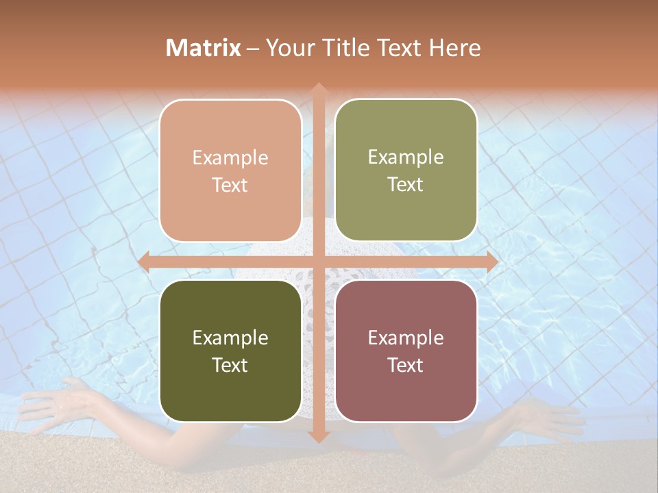 A Woman In A Hat Laying On The Side Of A Swimming Pool PowerPoint Template