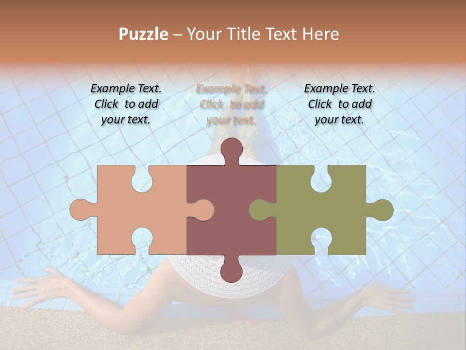 A Woman In A Hat Laying On The Side Of A Swimming Pool PowerPoint Template