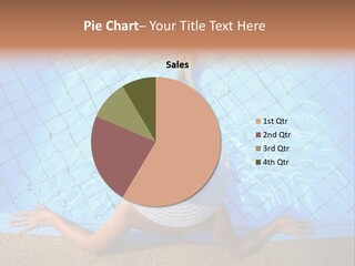 A Woman In A Hat Laying On The Side Of A Swimming Pool PowerPoint Template