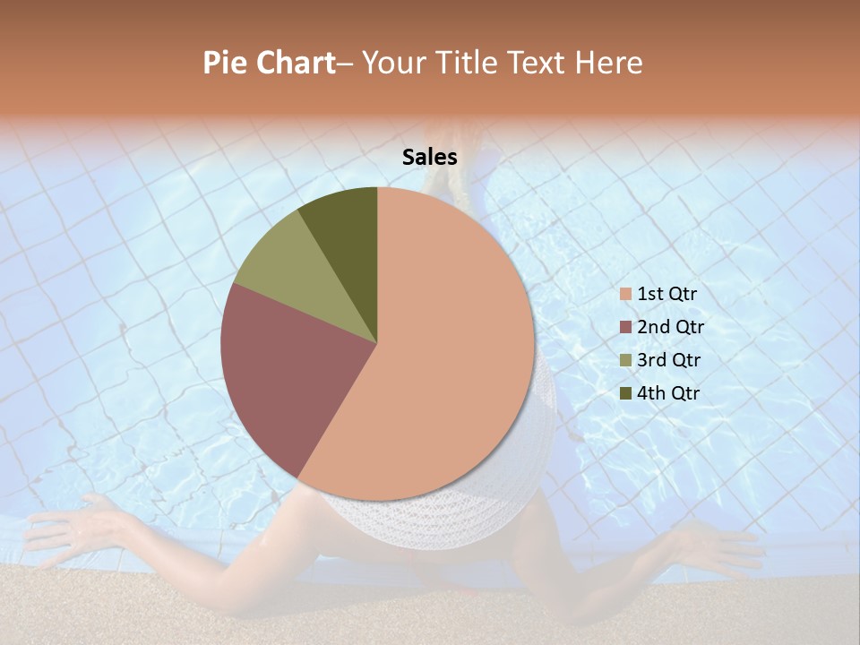 A Woman In A Hat Laying On The Side Of A Swimming Pool PowerPoint Template