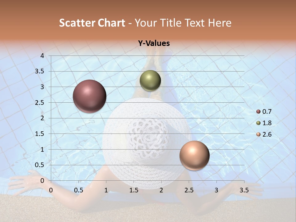 A Woman In A Hat Laying On The Side Of A Swimming Pool PowerPoint Template