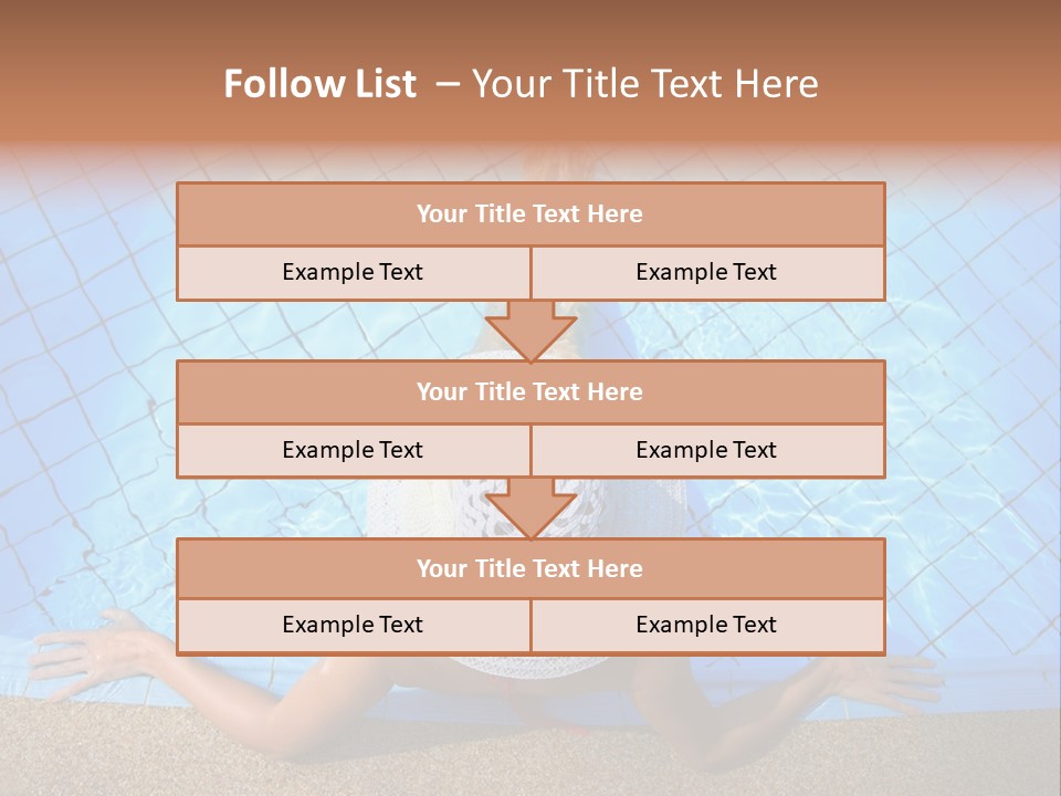 A Woman In A Hat Laying On The Side Of A Swimming Pool PowerPoint Template