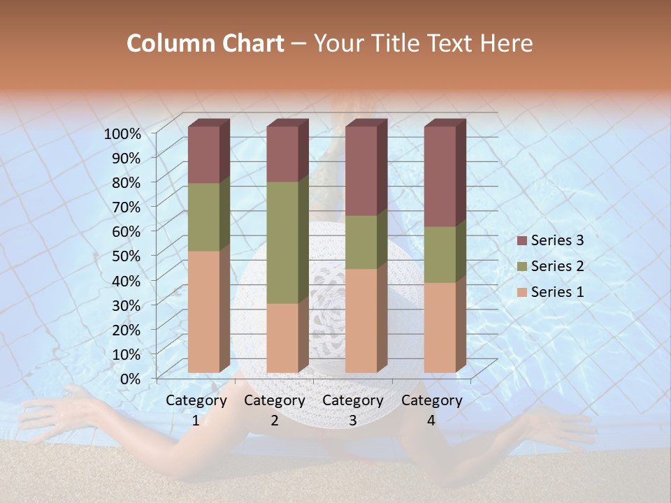 A Woman In A Hat Laying On The Side Of A Swimming Pool PowerPoint Template