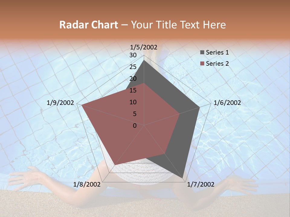 A Woman In A Hat Laying On The Side Of A Swimming Pool PowerPoint Template