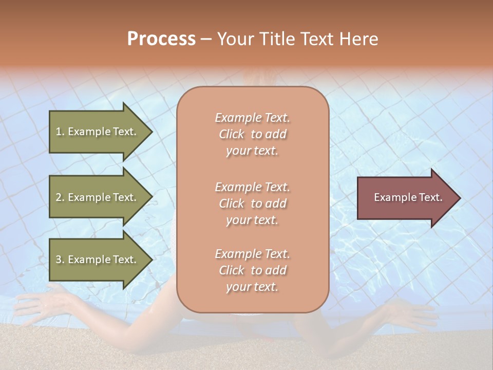 A Woman In A Hat Laying On The Side Of A Swimming Pool PowerPoint Template