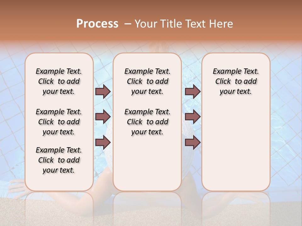 A Woman In A Hat Laying On The Side Of A Swimming Pool PowerPoint Template